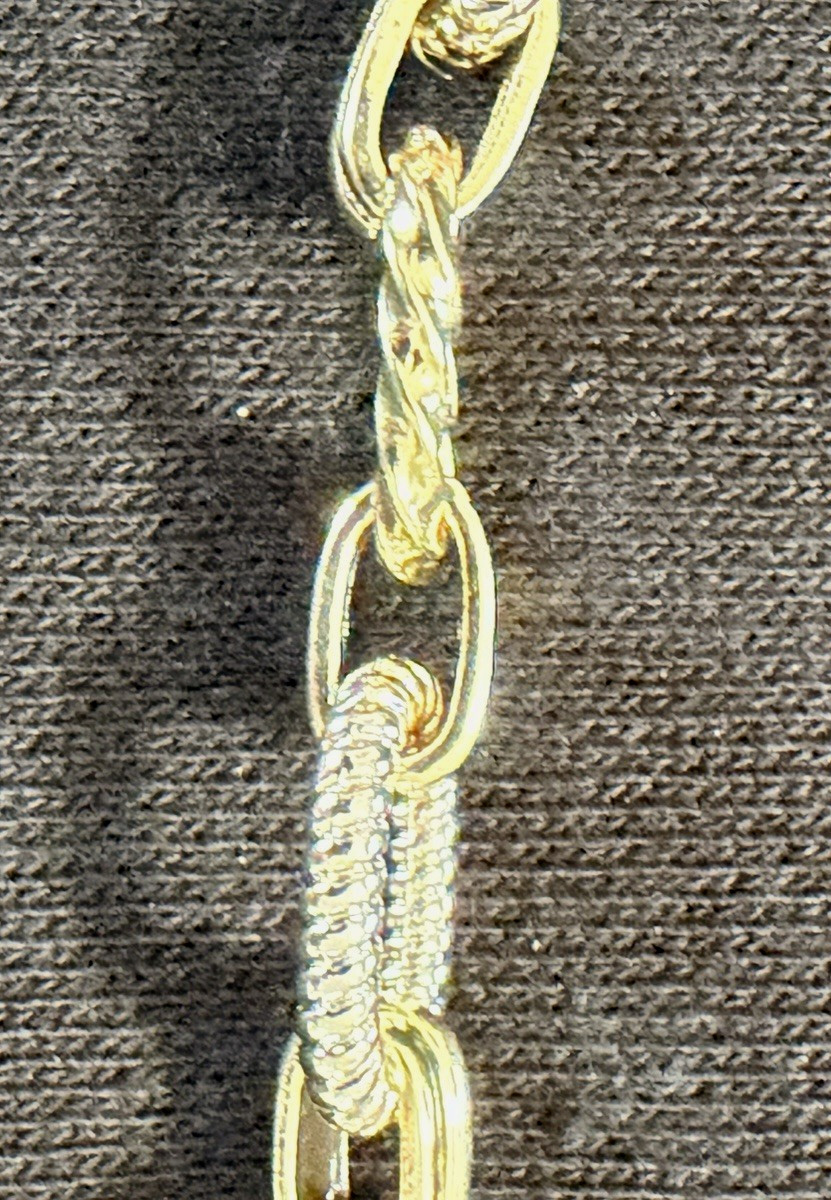 New Yellow & White Gold-Filled 18-20″ Adjustable Rounded Link Necklace