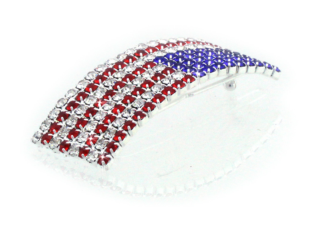 4th of July US American Flag Patriotic Hair Pin Clip Independence Day Gift