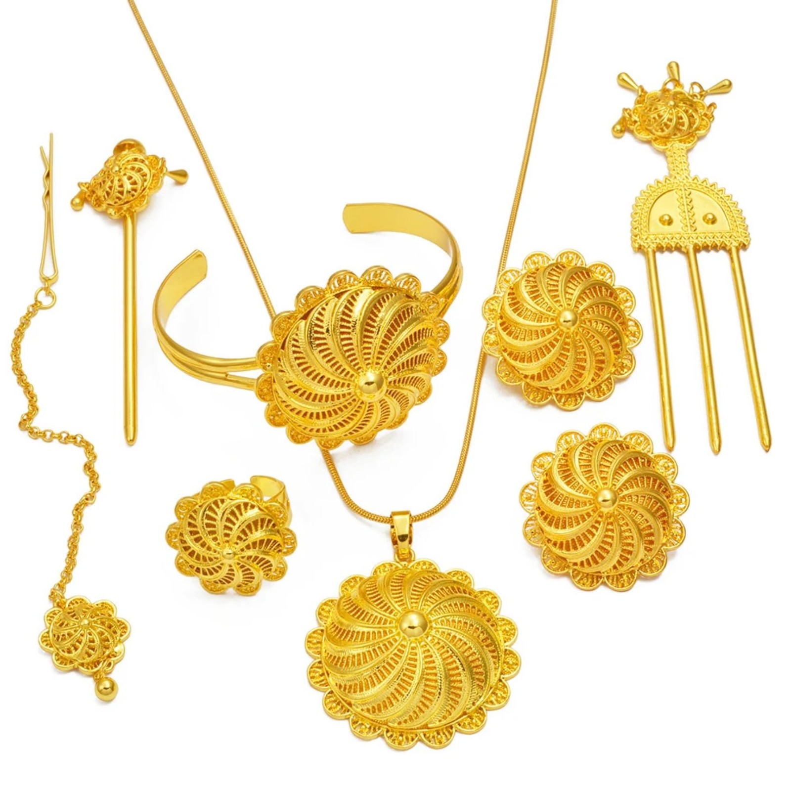 Ethiopian Traditional Jewelry | Eritrean Jewelry for Women Set | Ethiopian