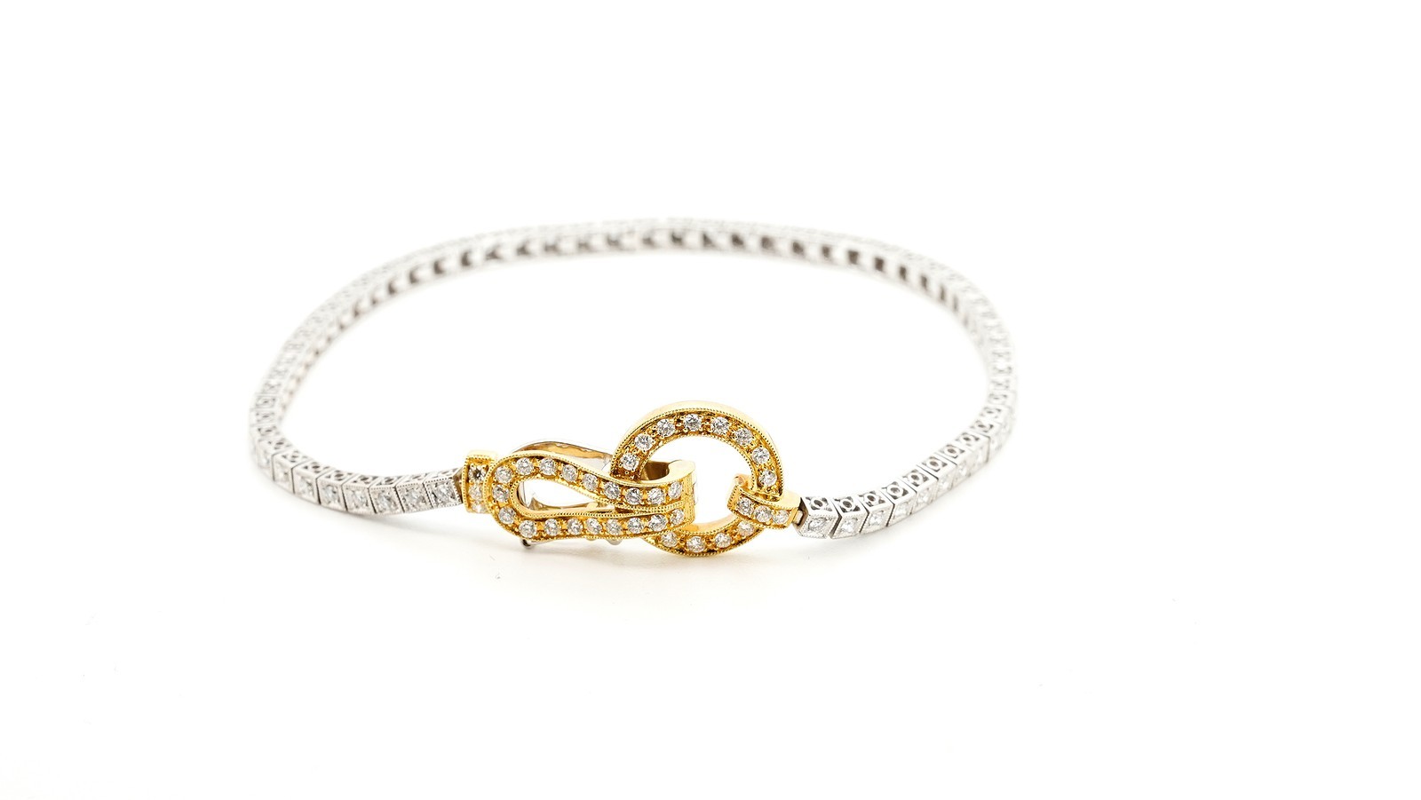 Simon G. 18K White Gold Diamond Tennis Bracelet 1.02 CT F/G VS/SI