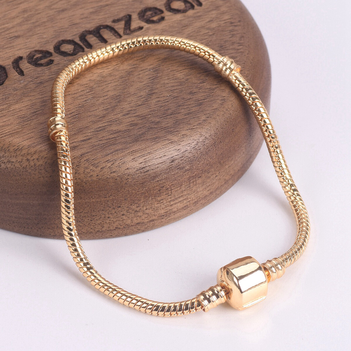 2pcs 18cm 19cm 20cm 21cm 22cm Gold/Silver Color Snake Chain Fit European Charms