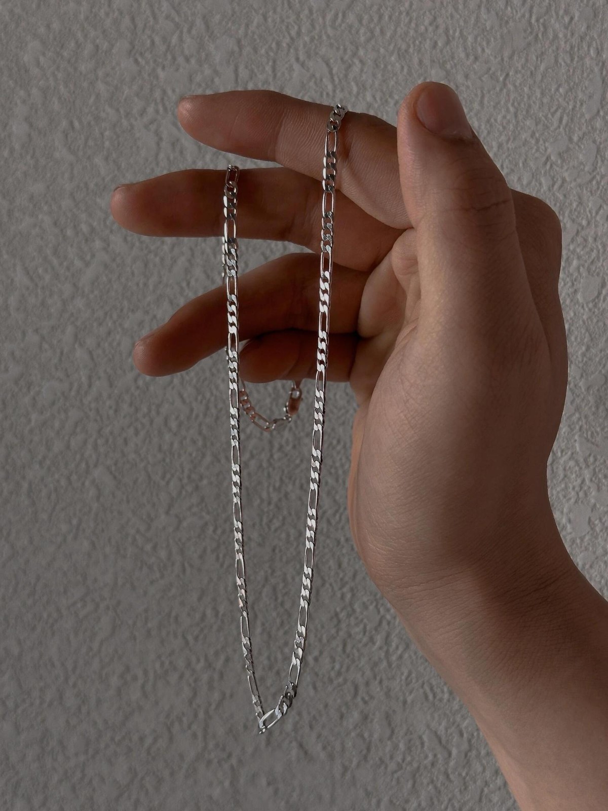 silver plated chain 50 cm 20 inch long very nice 5 mm custom by aquino jewelry