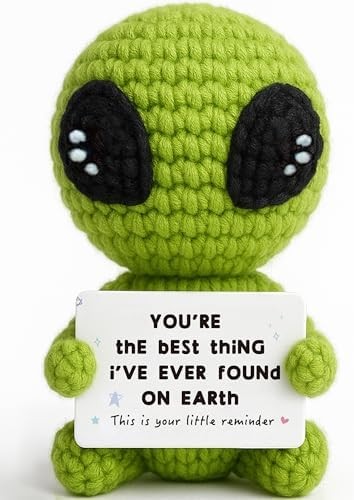 Gifts for Him Her Boyfriend Girlfriend Crochet Alien Valentine’s Day