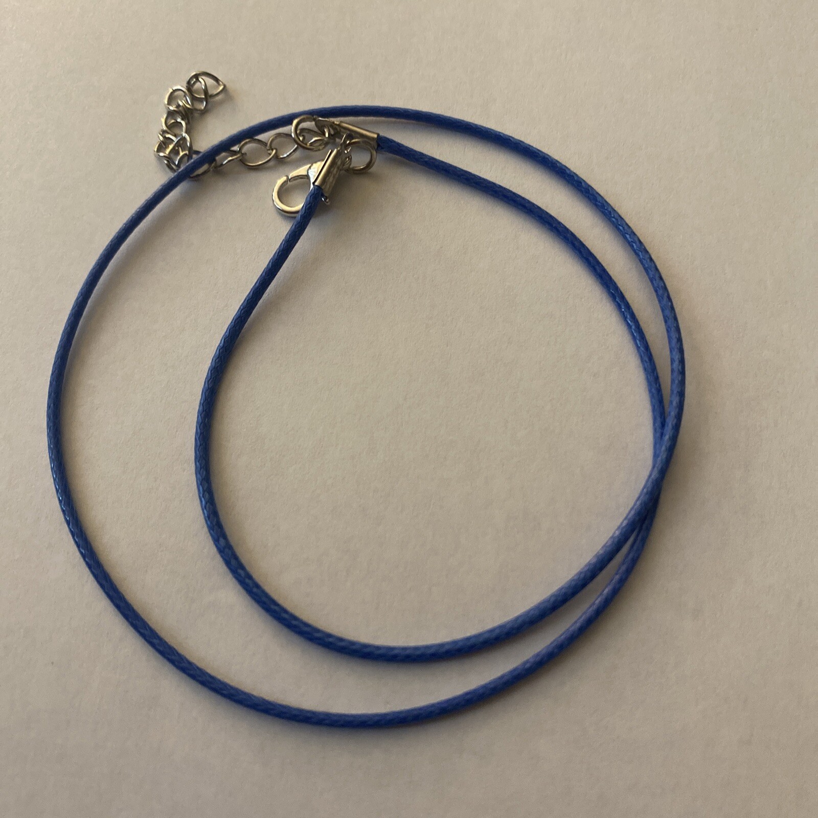 Cord Rope Chain Necklace 18” long Royal Blue