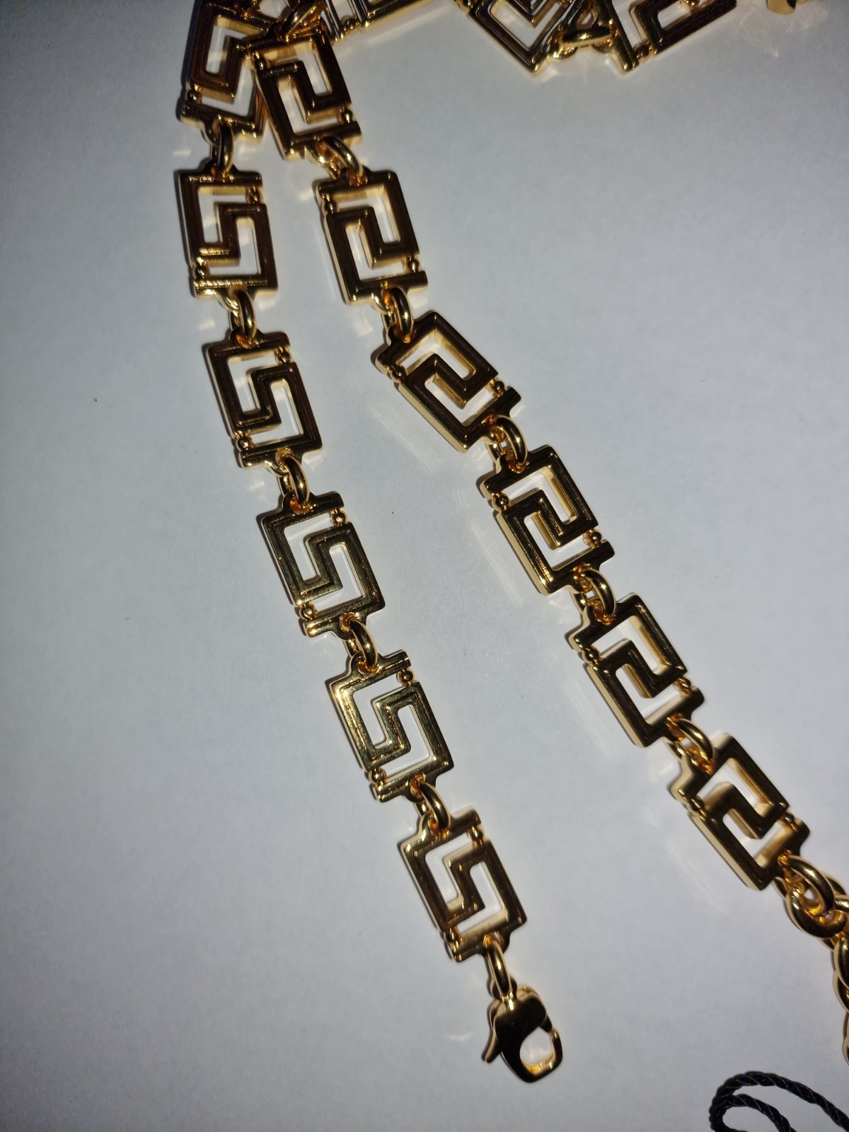 Versace Gold Greca Link Chain Necklace (Length: 51cm) RRP: £550