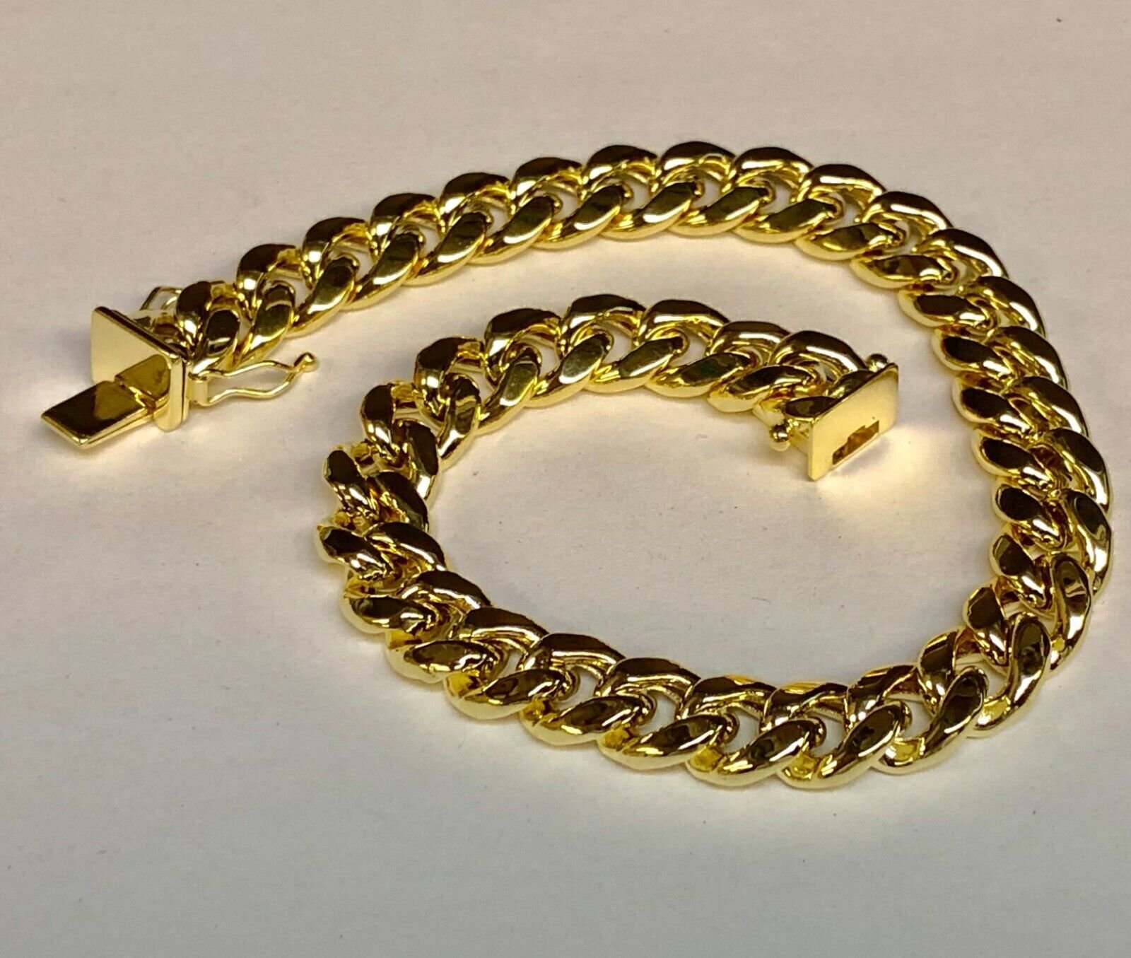 10k Solid Yellow Gold Mens Miami Cuban Curb Link 8.5″ 4.9mm 16gr Chain/BRACELET