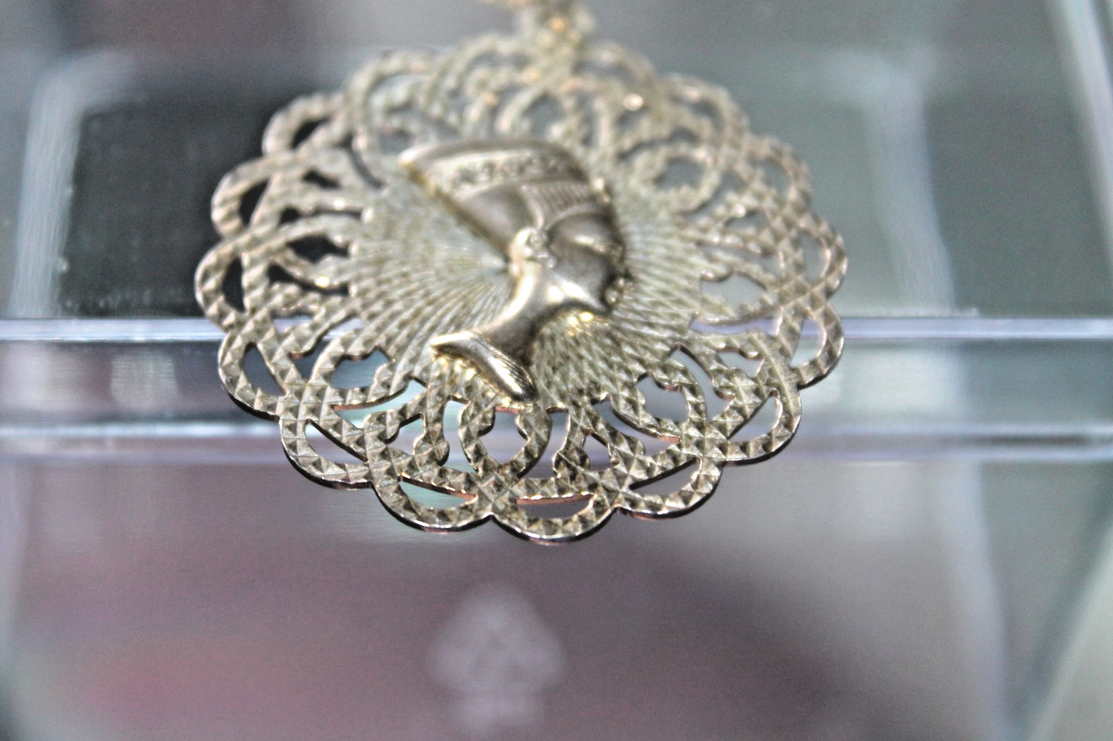Pendant Sterling Silver Egyptian Queen Pharaon Era With Chain