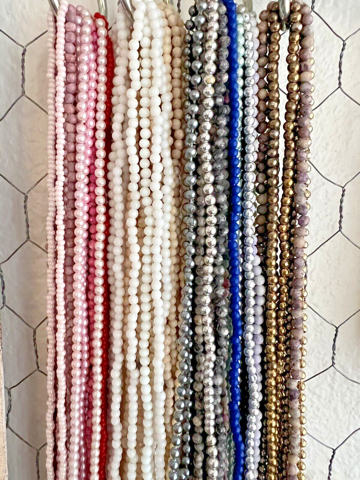 Seed Beads Small Beaded Multicolor Necklace Lot of 40+ Multi Colored Mix & Match