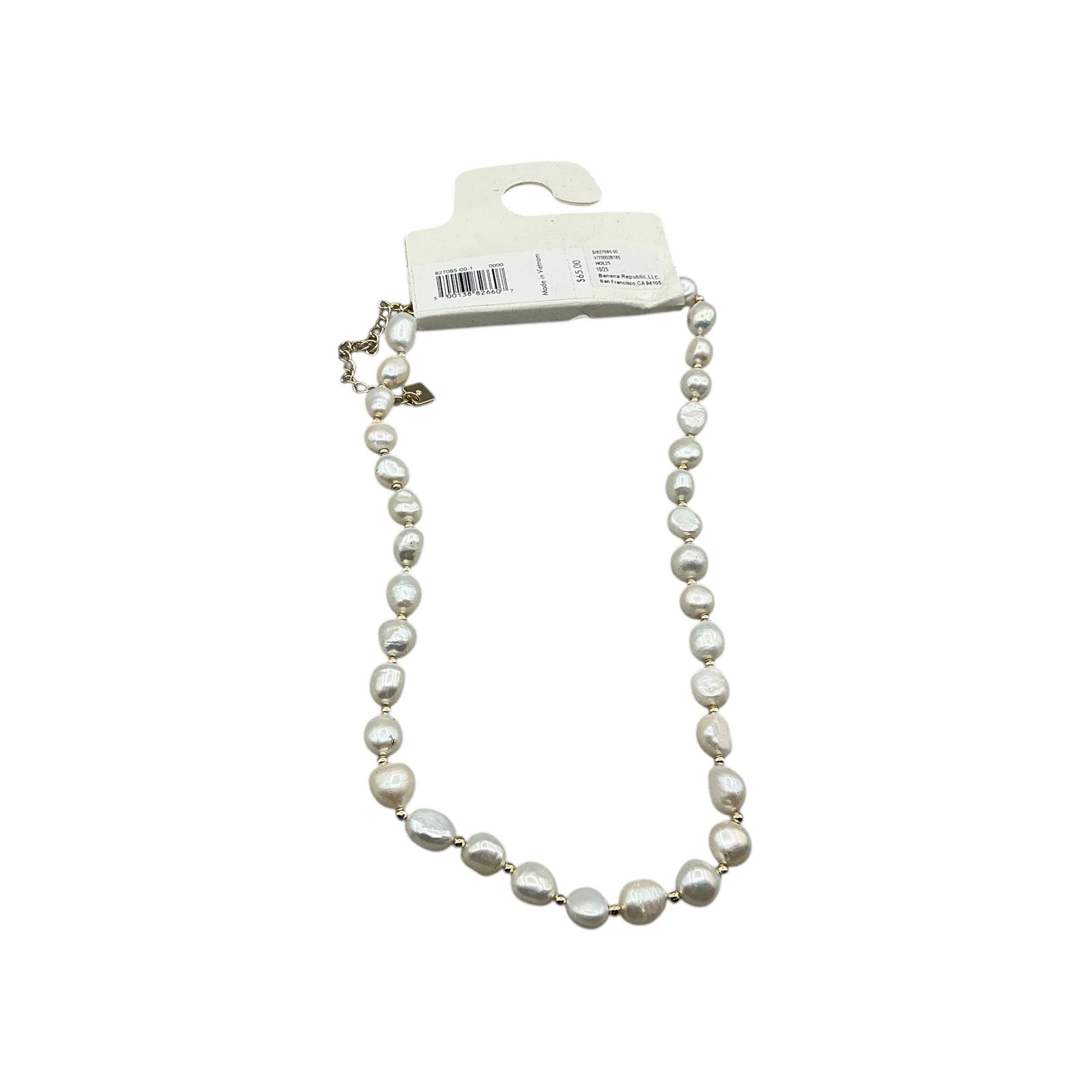 Banana Republic Baroque Pearl Gold Tone Necklace