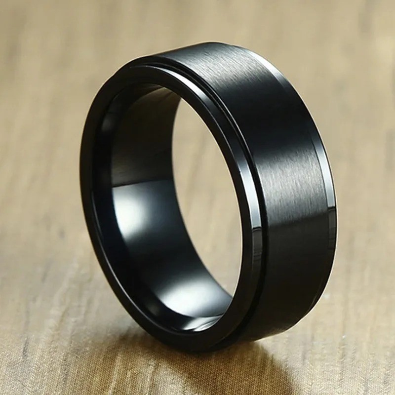 Titanium Wedding Ring Band Brushed Matt & Polished Mens Womens Court Shaped