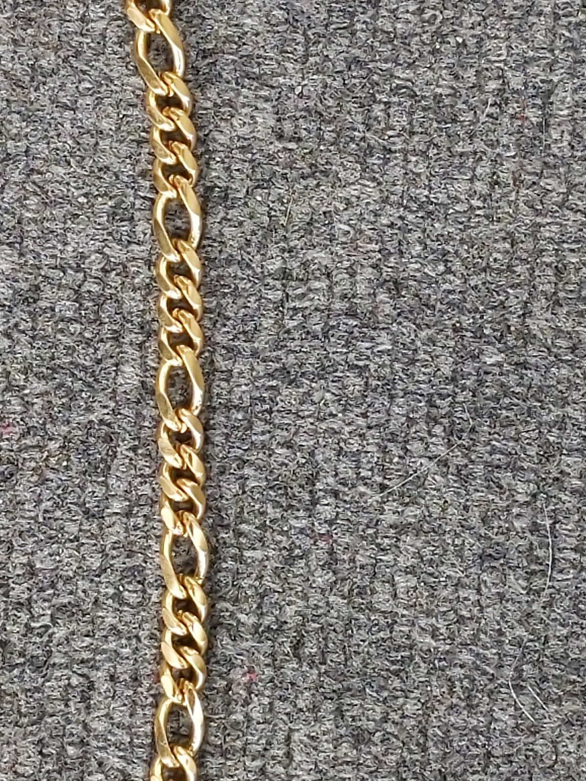 Gold tone chain necklace, 20.0 inches alternate decorative links metal chain