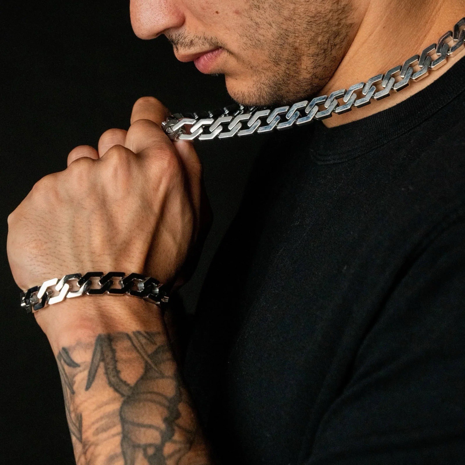 S-Force Titan Chain Necklace and Bracelet (Limited)