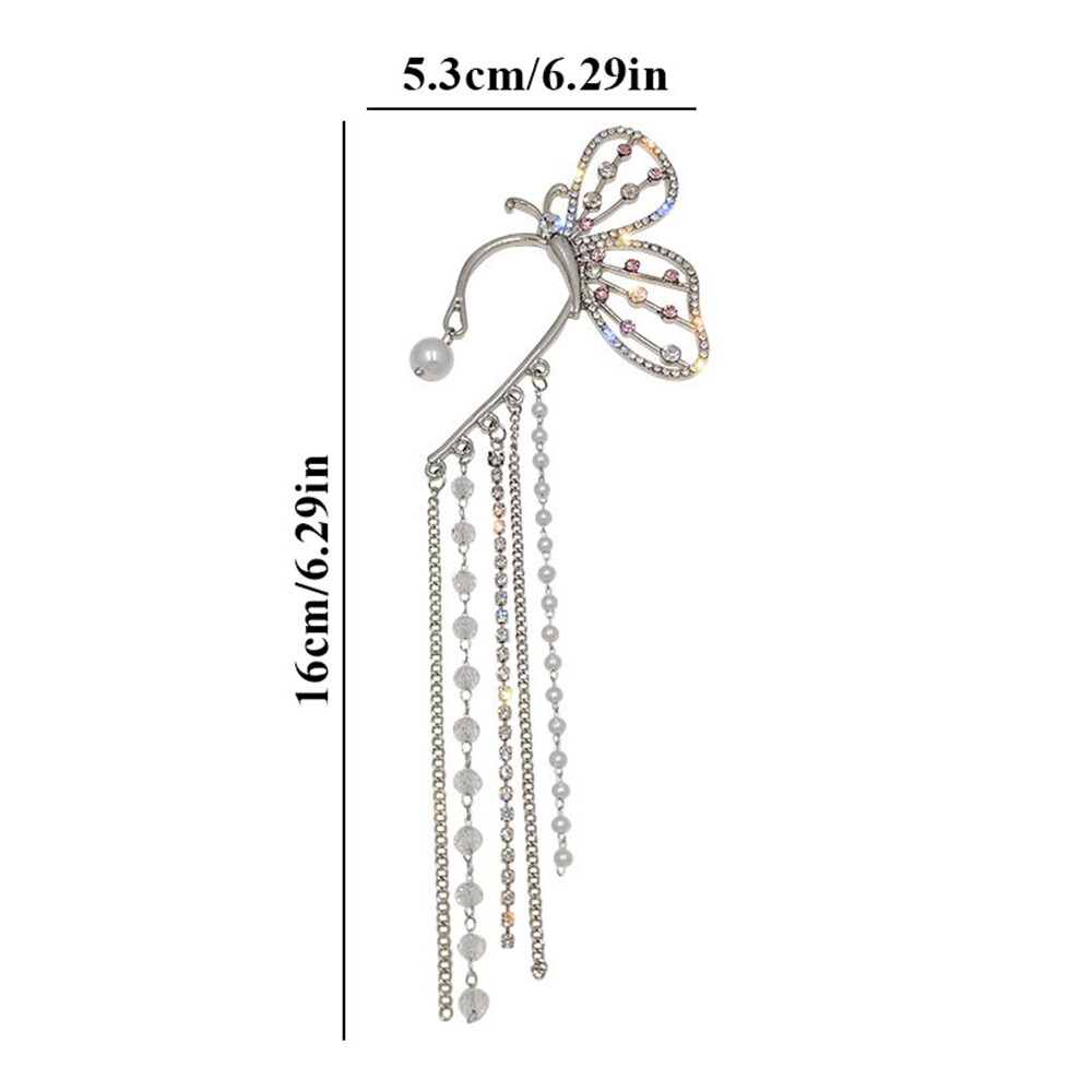 1 Pair Tassel Earring Ear Studs Pendant Silver Dangle Punk Drop Earrings Jewelry