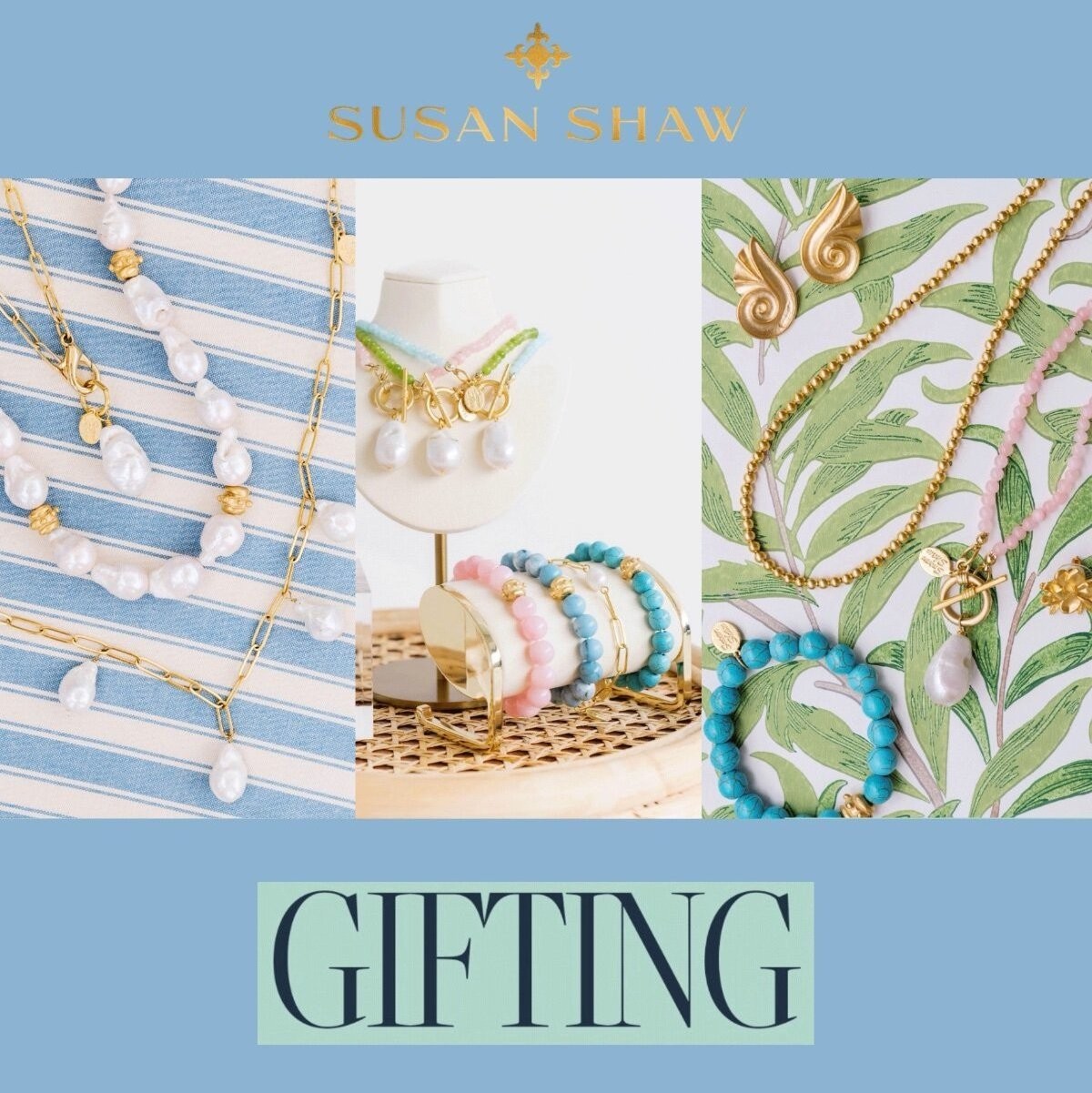 Susan Shaw Necklace Gold Filigree Pearl Loop Toggle Chain Jewelry 24k TPG