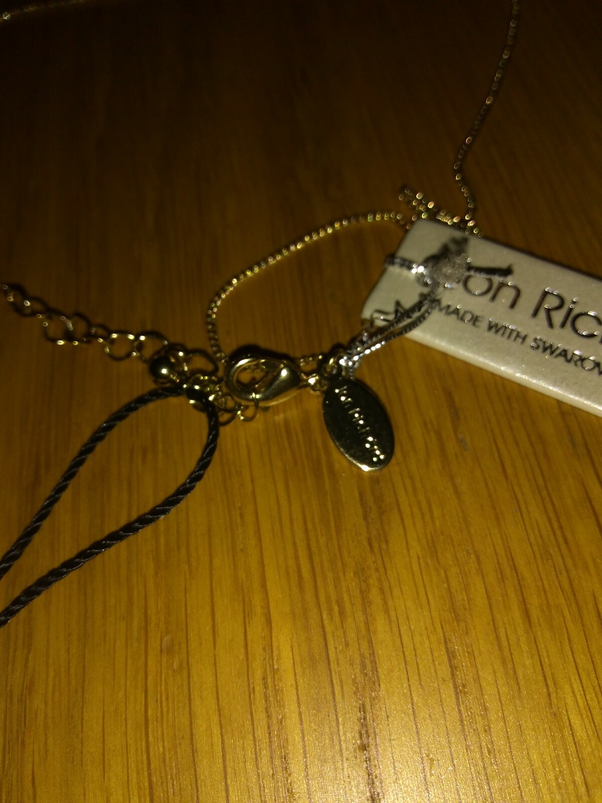 Rare Debenhams Jon Richard Purple Swarovski Crystal Drop Necklace Gold Tone