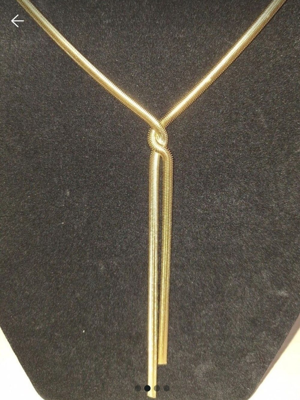 Gold-Tone Knot Lariat Necklace