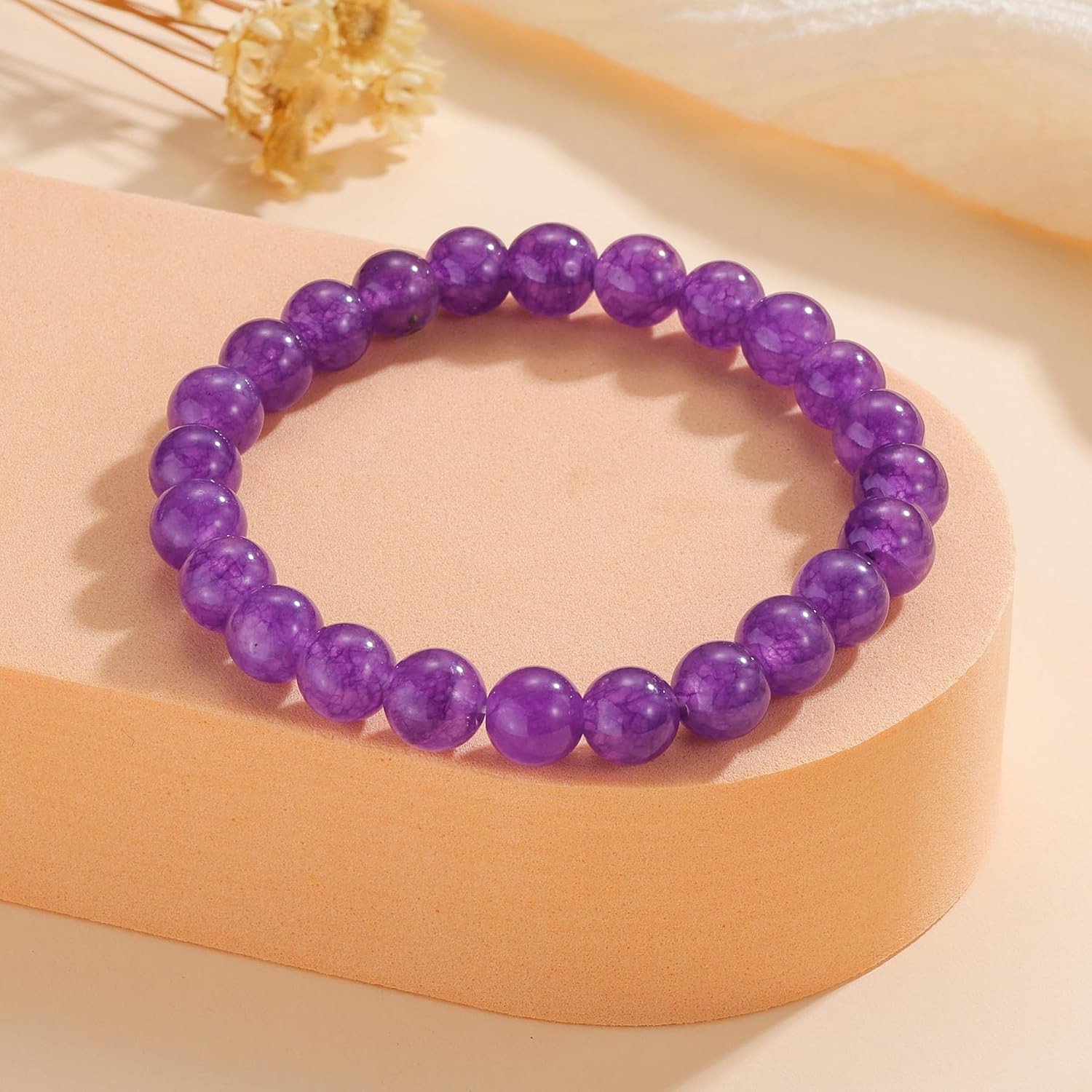 Womens Crystal Beaded Bracelets for Women Men Protective Energy Bracelet Natural
