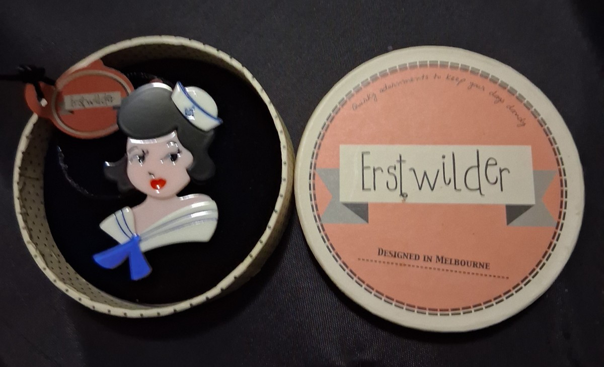 Erstwilder Brooch “Ahoy, Sailor!” 2017 Australia by Designer – Sally Land CUTE!