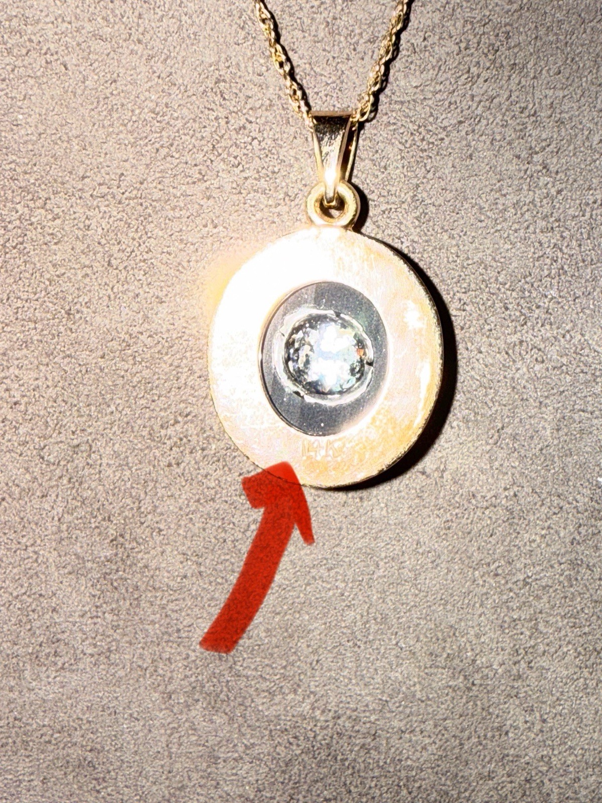 Yellow Gold Round Charm Pendant Necklace 14k 1ct tw Vintage Natural Diamond