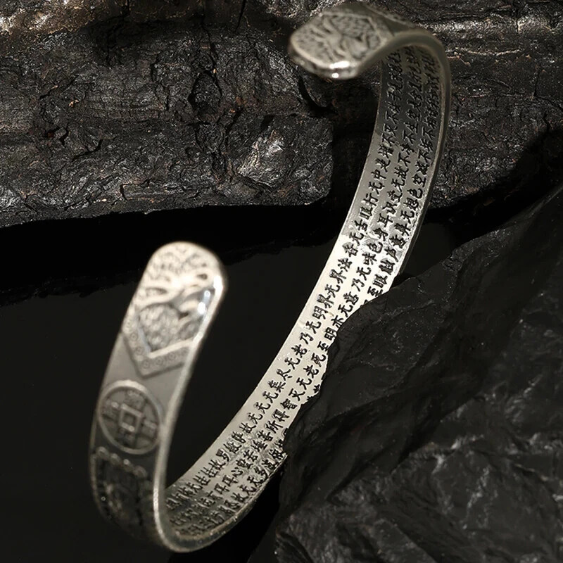 Hiphop Rock Feather Wing Cuff Bracelets For Men Boys Silver Color Metal
