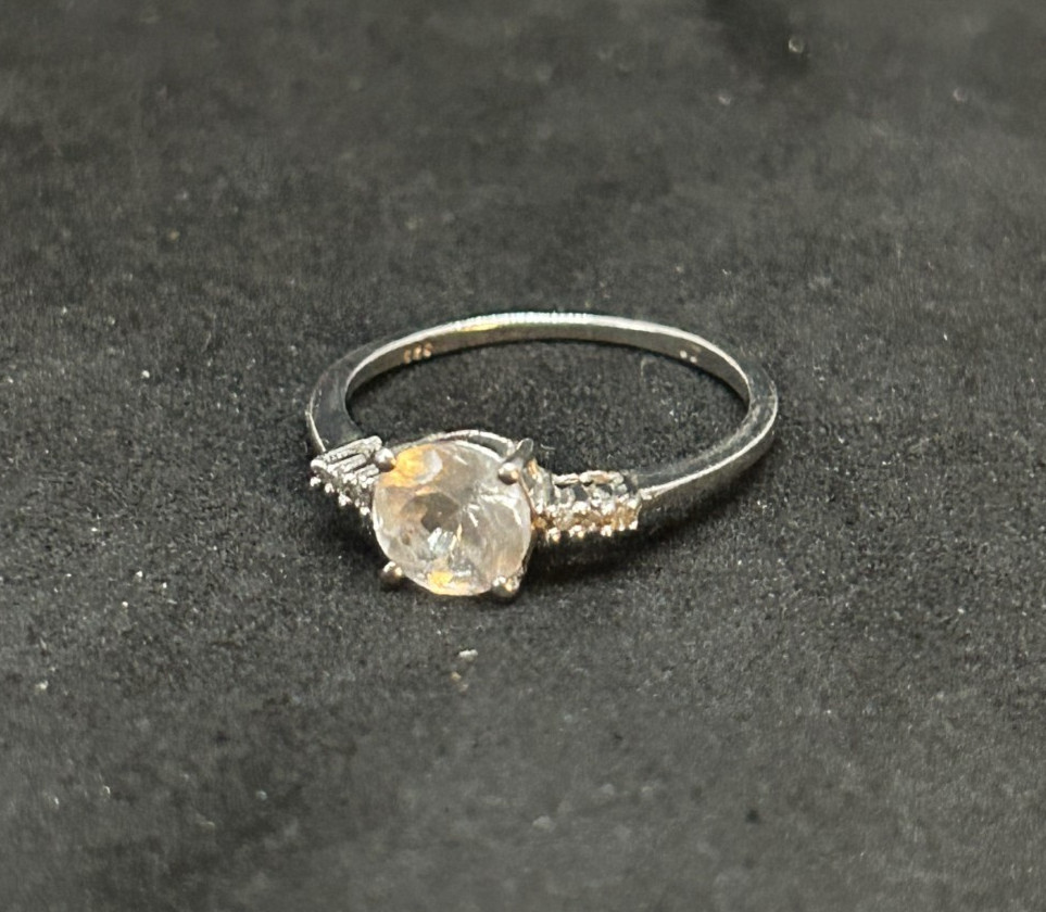 925 Sterling CZ Thin Ring 5.8mm Sz 5 – 1.22g