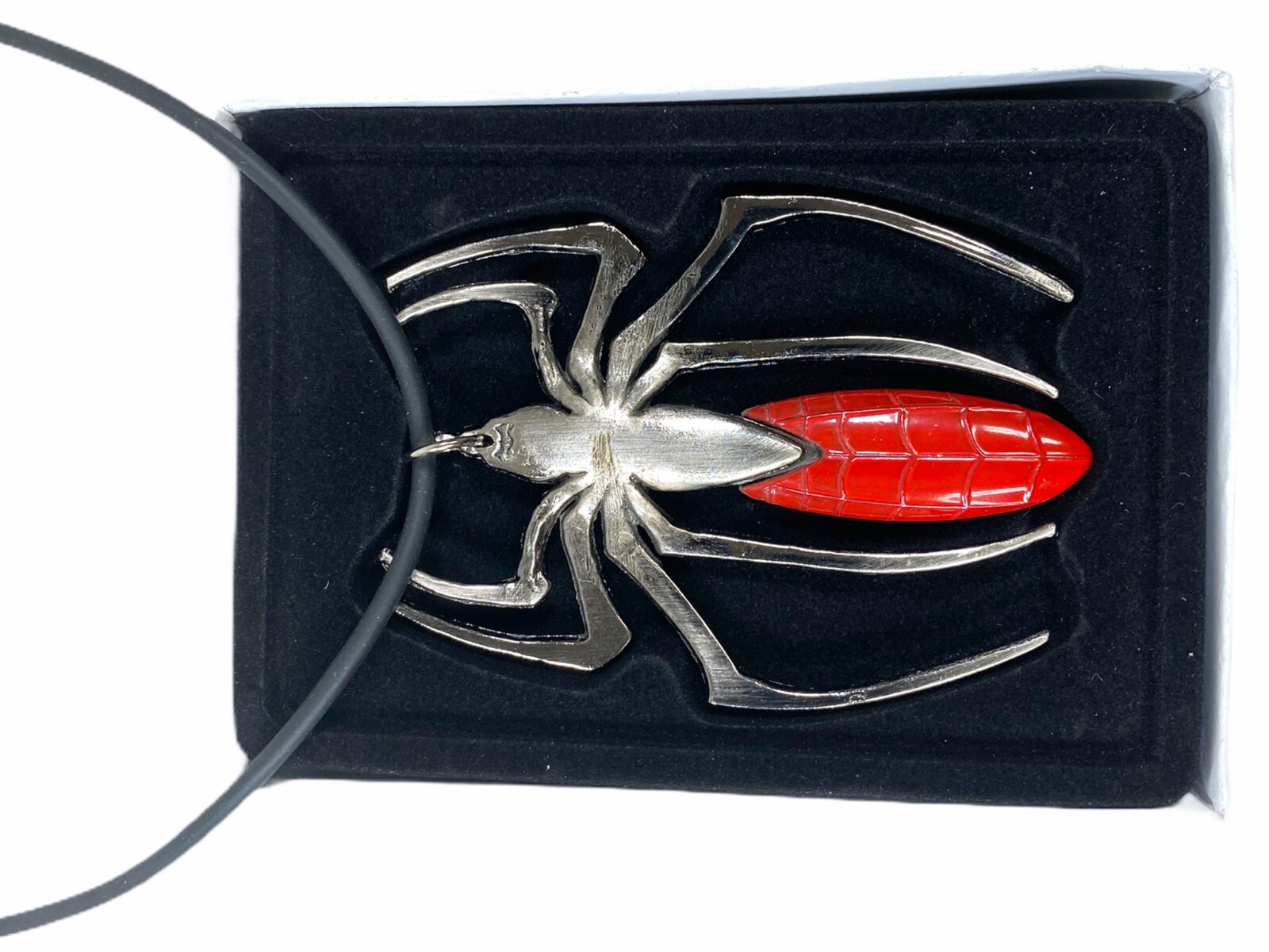 Spider With Removable Knife Necklace Pendant Punk Silver Jewelry