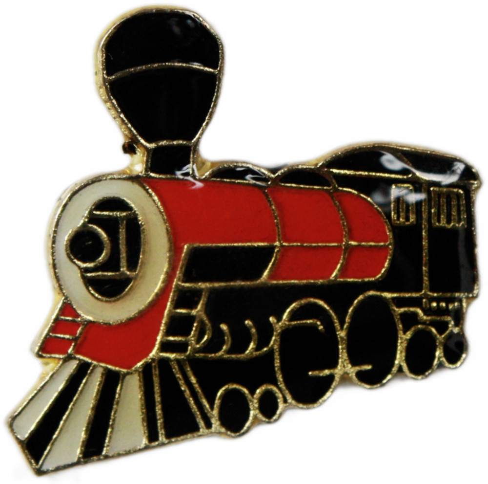 Enamel Pin – Vintage Steam Locomotive Railroad Train Engine Rail Travel 1″
