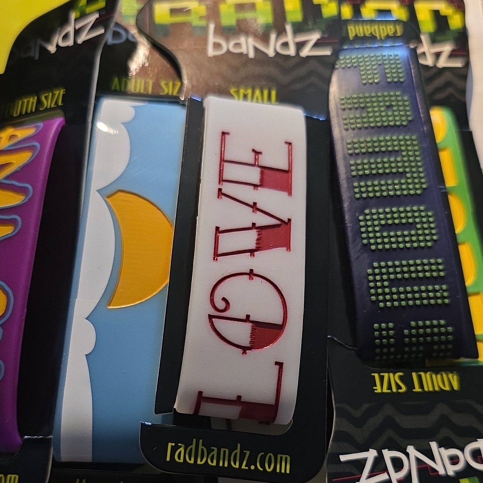 Rad Bandz Multicolor Silicone Bangle Bracelet Lot – Respect, Vincible, More