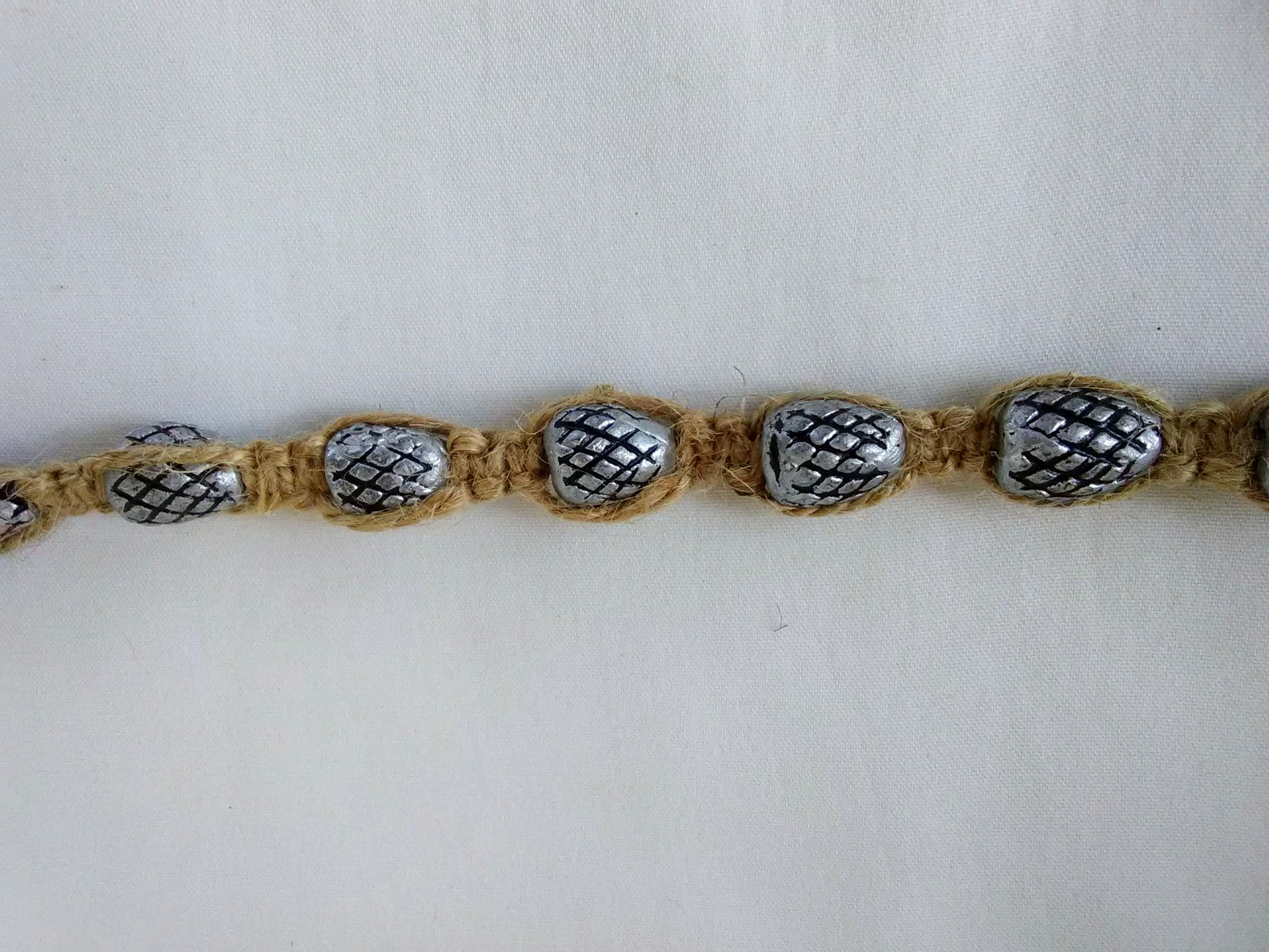 Braided Hemp Surfer Boho Polymer Necklace Ethnic Tribal 24″ Gift US Seller New