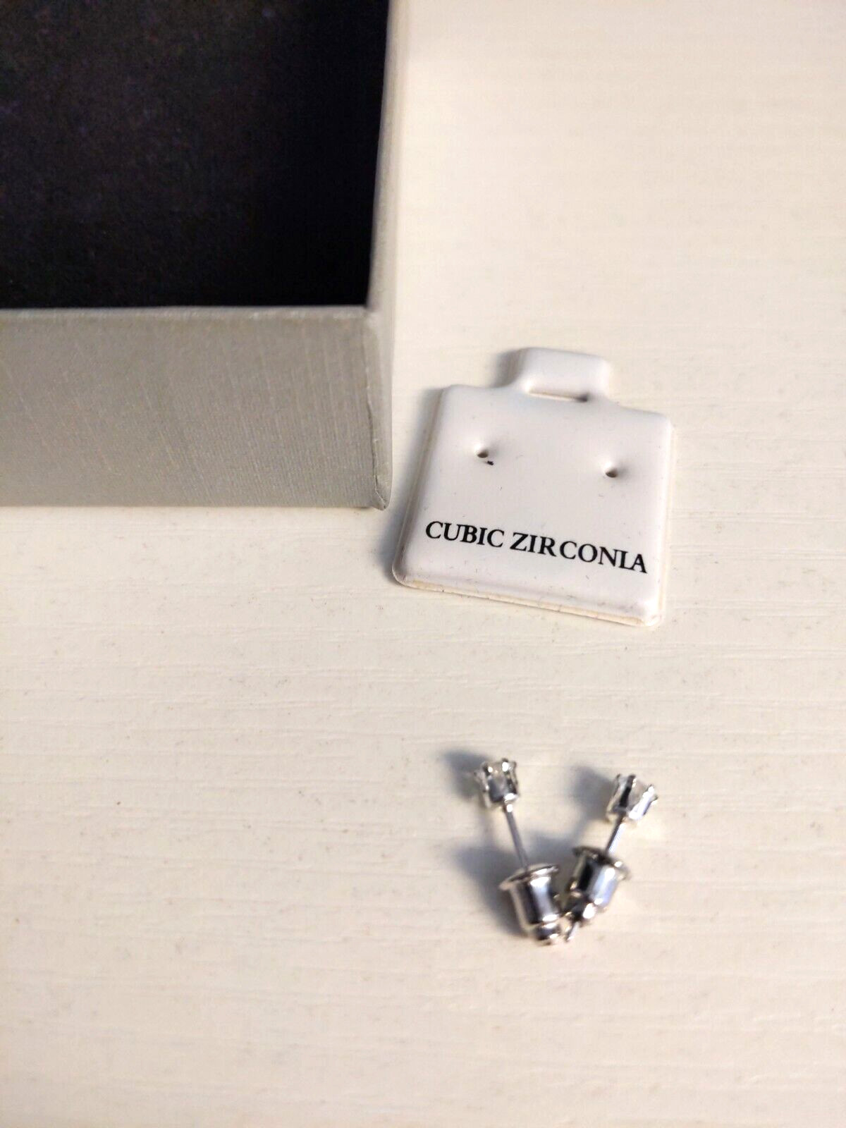 3MM Round Cubic Zirconia Six-Prong Cast Basket Stud Earrings