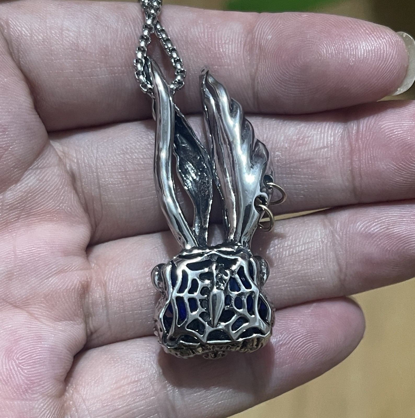 Gothic Punk Rock Wicca Witch Vintage Rabbit Necklace – Blue Eyes Gift