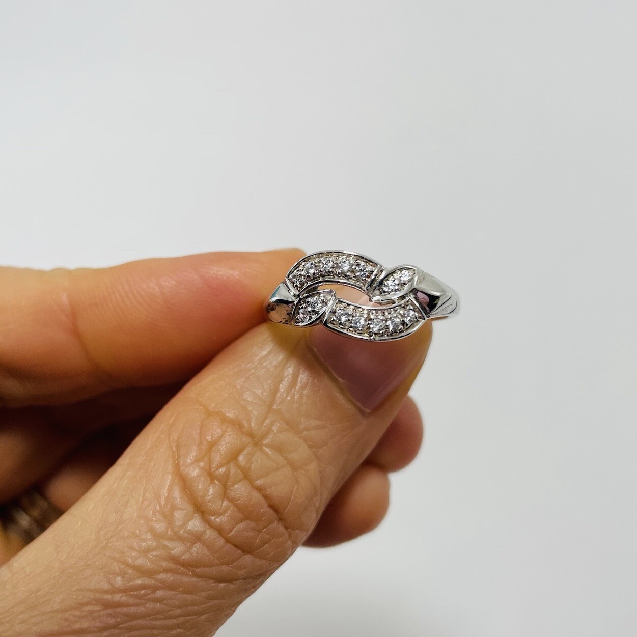 925 Silver Ring Size 8 Double Band Row Promise Engagement Wedding Anniversary