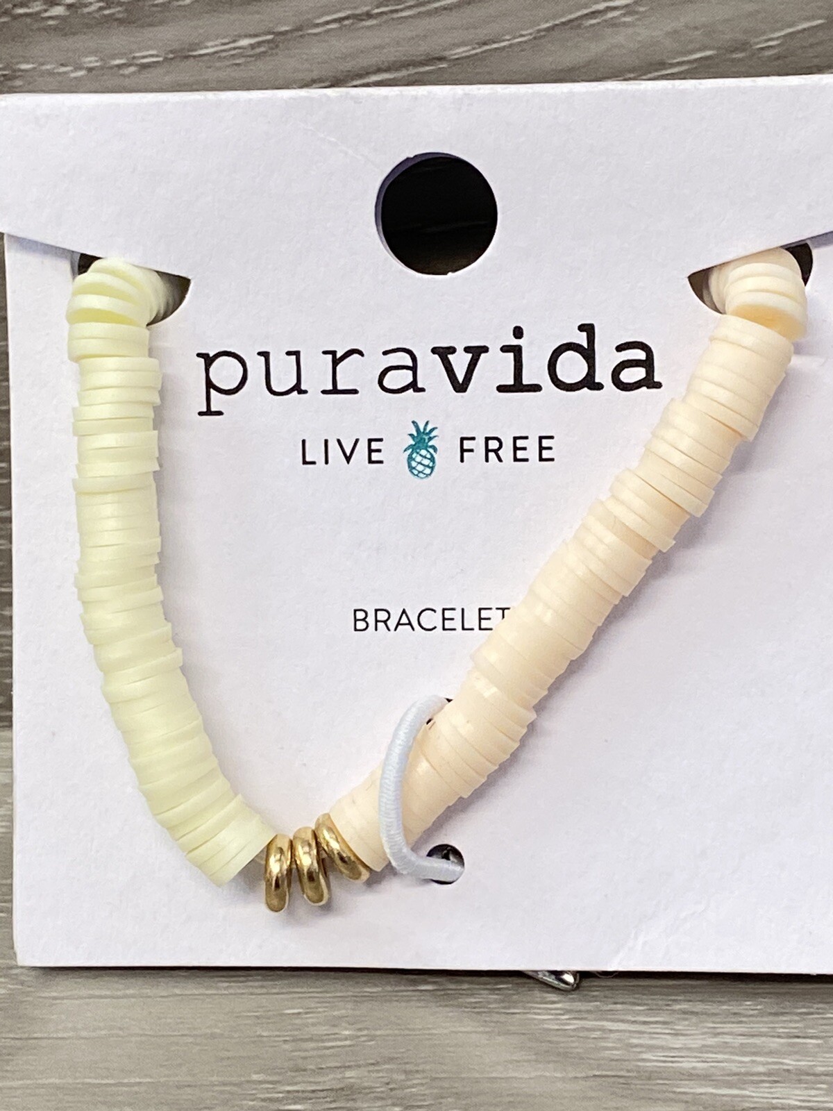 Pura Vida Puka Shell Elastic Bracelet Beach BoHo Jewelry Surfing NEW