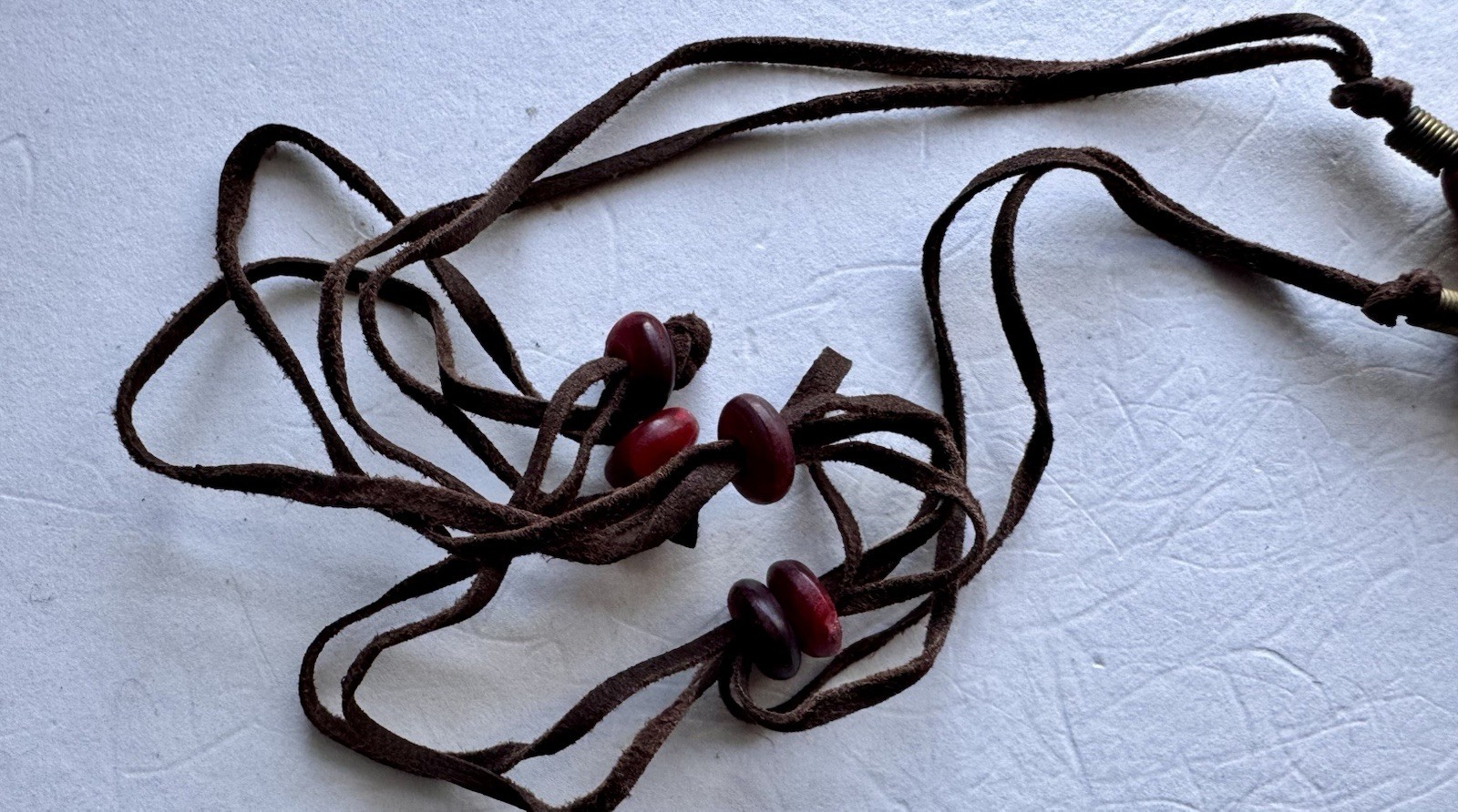 Lot of 3 Boho Necklaces Large Earth Tone Wood Seed Beaded 1 adjustable Vintage