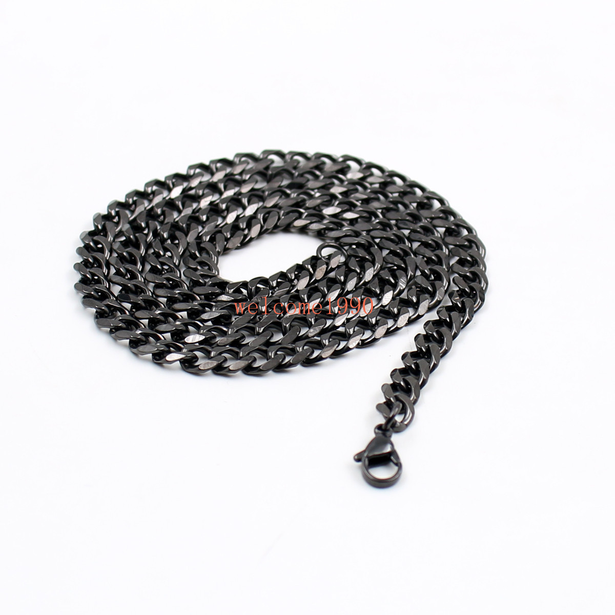 Brand New Design 16′-32” 5mm Stainless Steel Curb Link Chain Men Women Necklace
