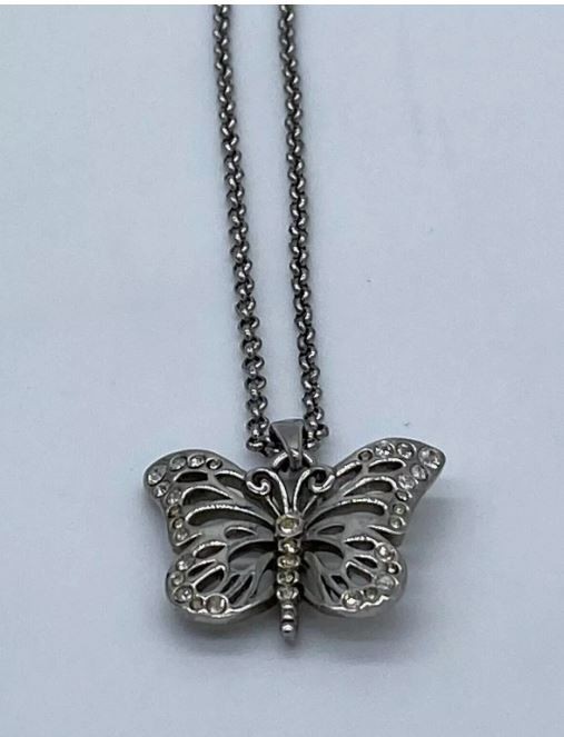 Lia Sophia Jewelry, 16 inch Necklace Rhinestone Butterfly Pendant design