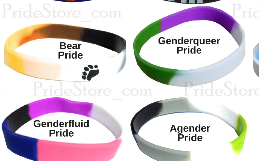 LGBTQ Gay Pride Silicone Bracelets Individual and Wholesale Lots LGBT GLBT Queer