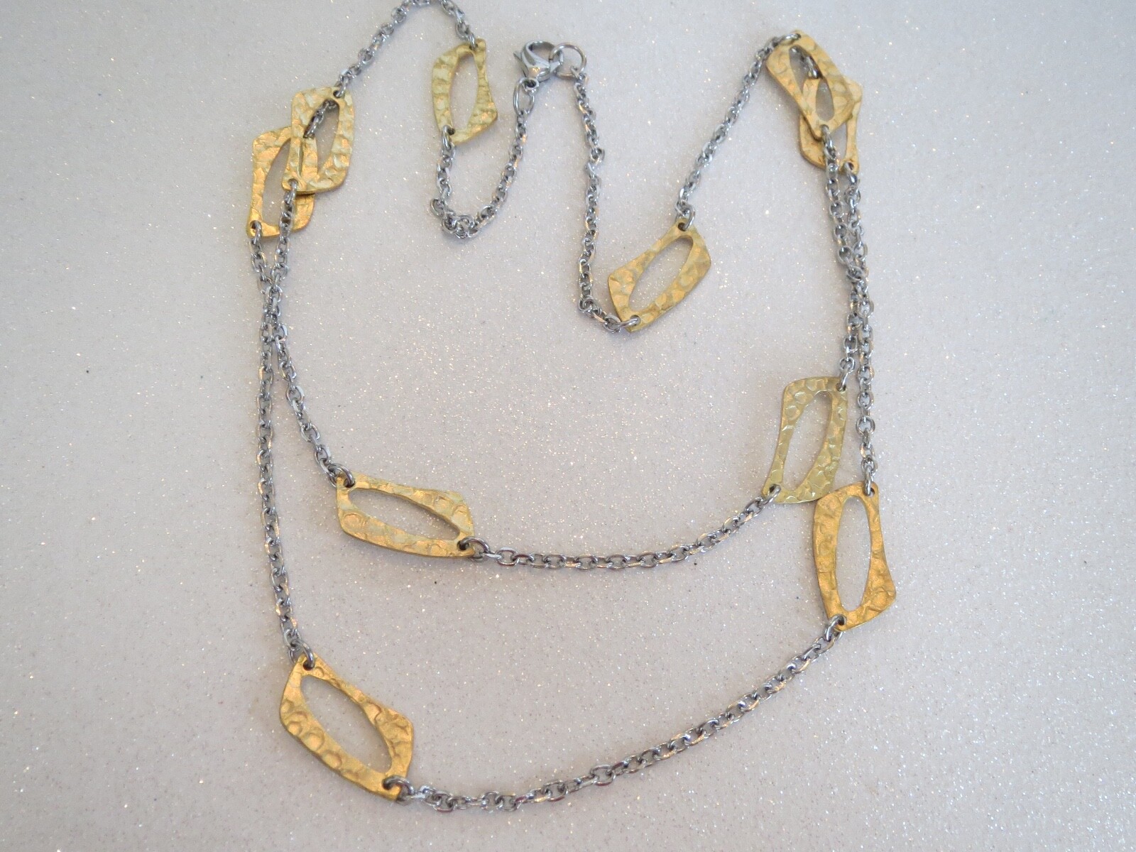 New/Tags CHISEL Brand STAINLESS STEEL 22″ Long Oval Stations Chain NECKLACE