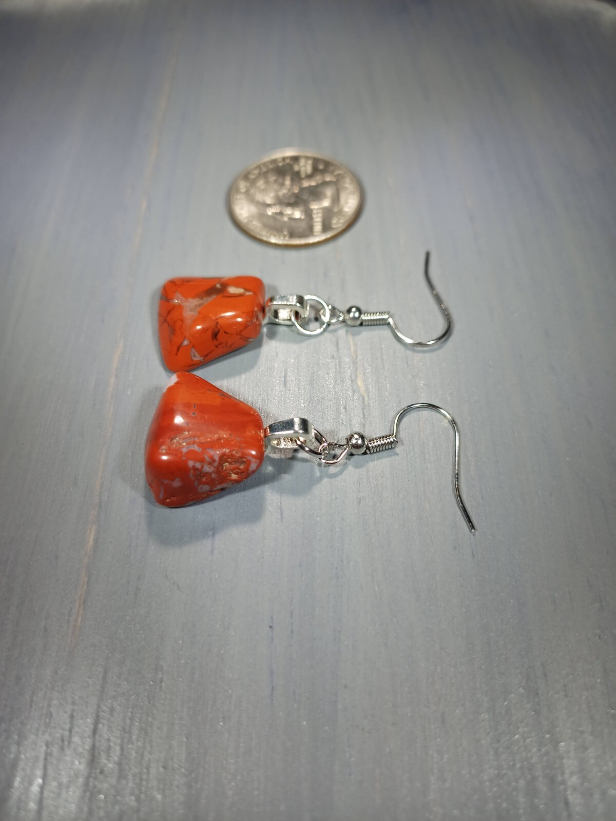 Brecciated Jasper – Tumbled Stone Earrings