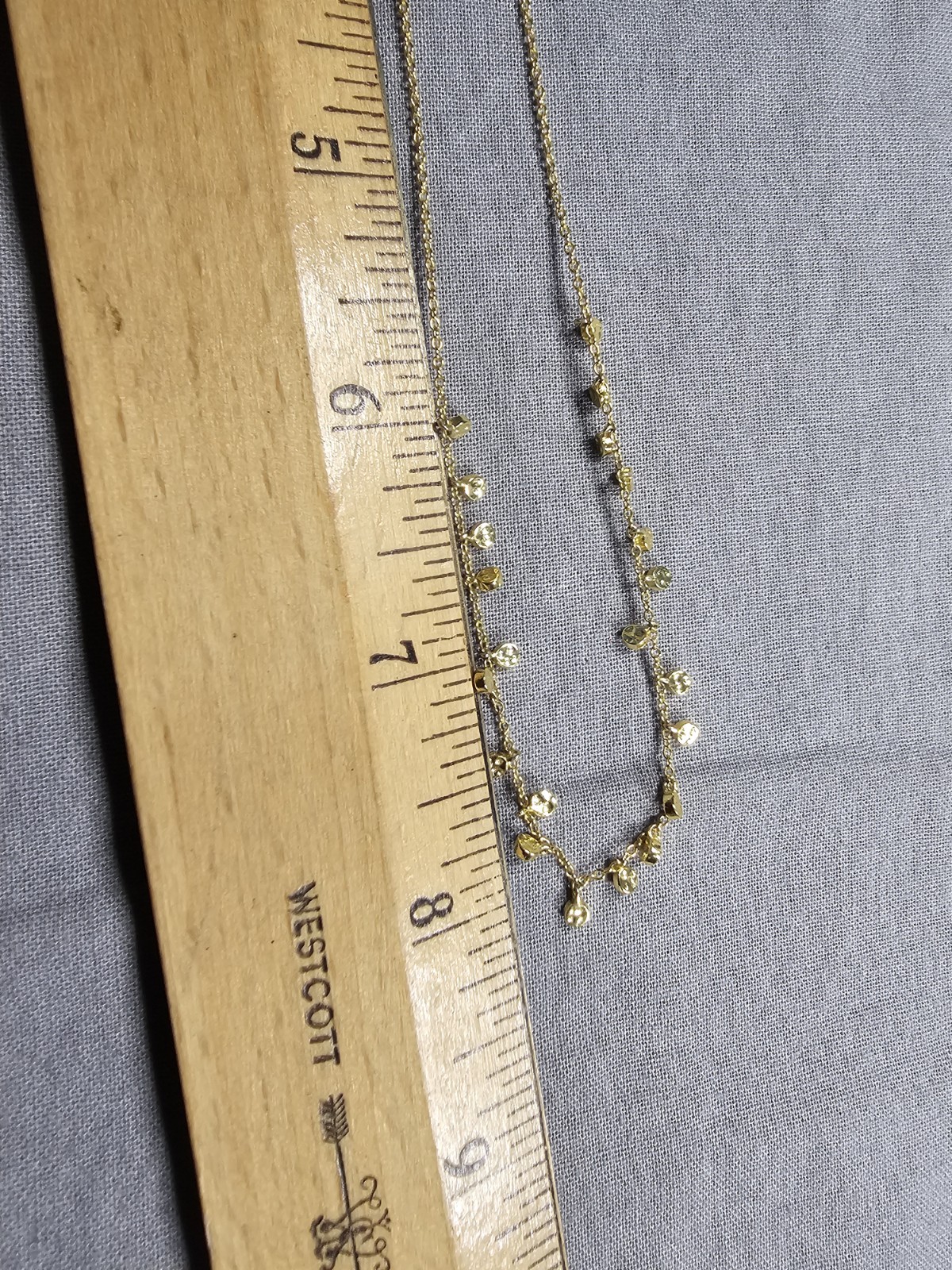 Beautiful Gorjana Rhinestones Necklace Goldtone Gift C98