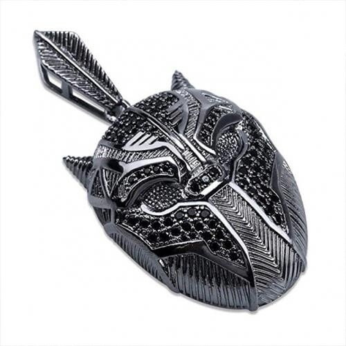 Black Panther Pendant Chain Necklace Mask, Great Gift, Marvel