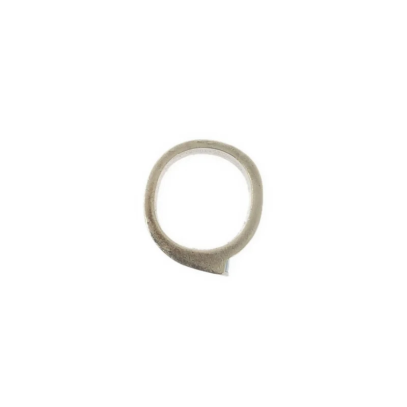 HERMES SV925 H Logo Candy Ring Silver blue Womens Used