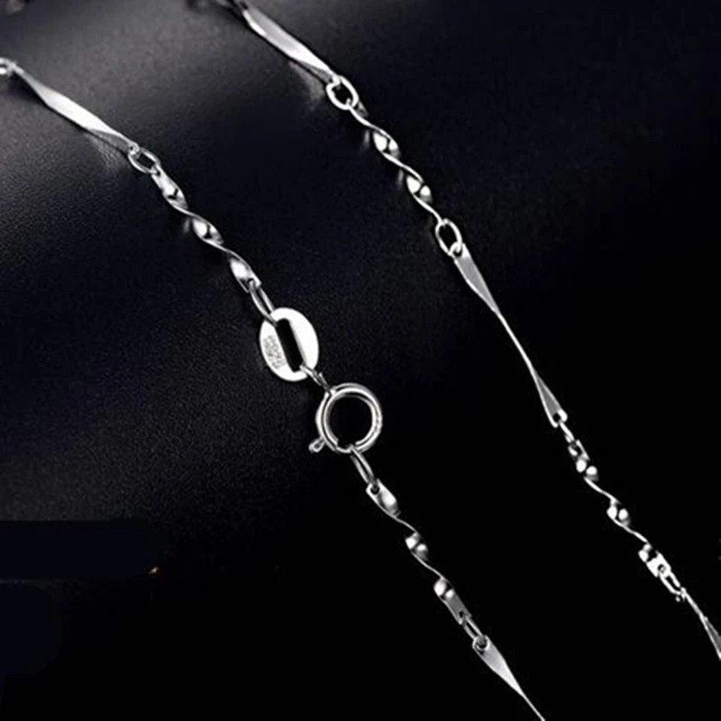 Real SILVER Unique Jewelry SOLID 925 Sterling Silver Chain Necklace