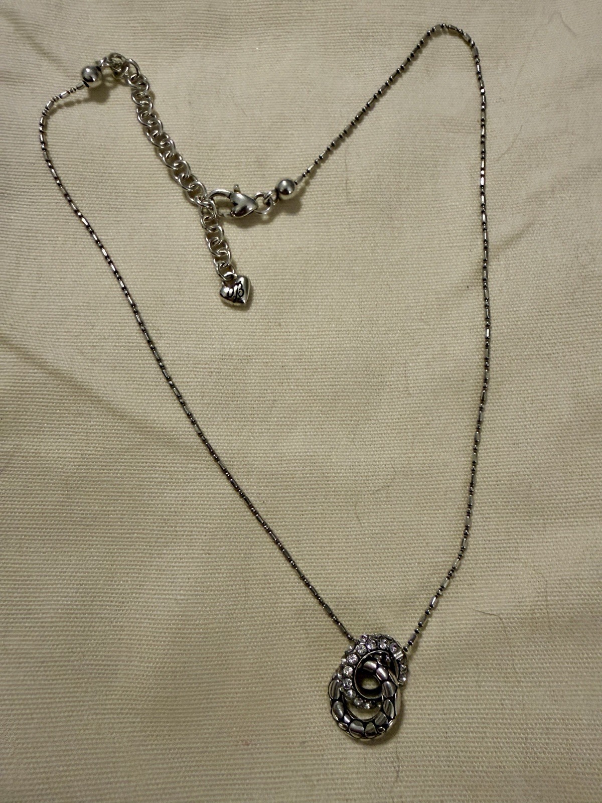 Brighton Silver Twirl Adjustable Box Chain Necklace