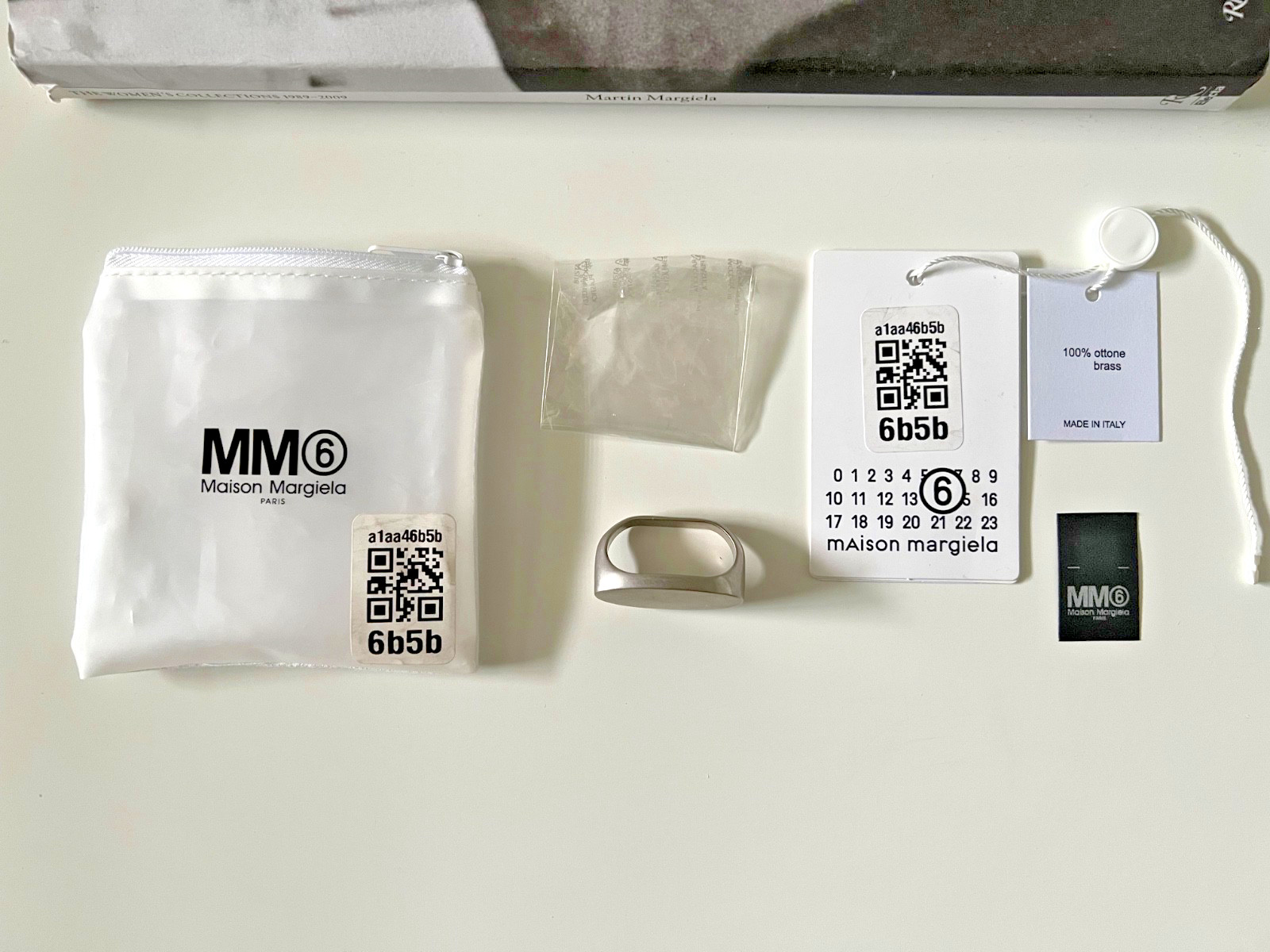NEW Maison Margiela MM6 Two Finger Signet Ring – Size S – Made in Italy