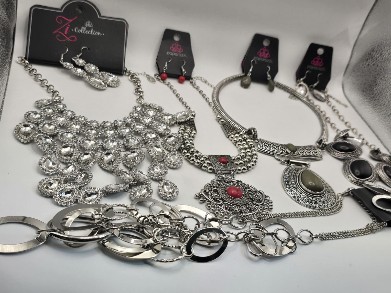 Paparazzi Zi Collection Jewelry Lot 5 Necklace Earring Sets Statement Boho Rhine