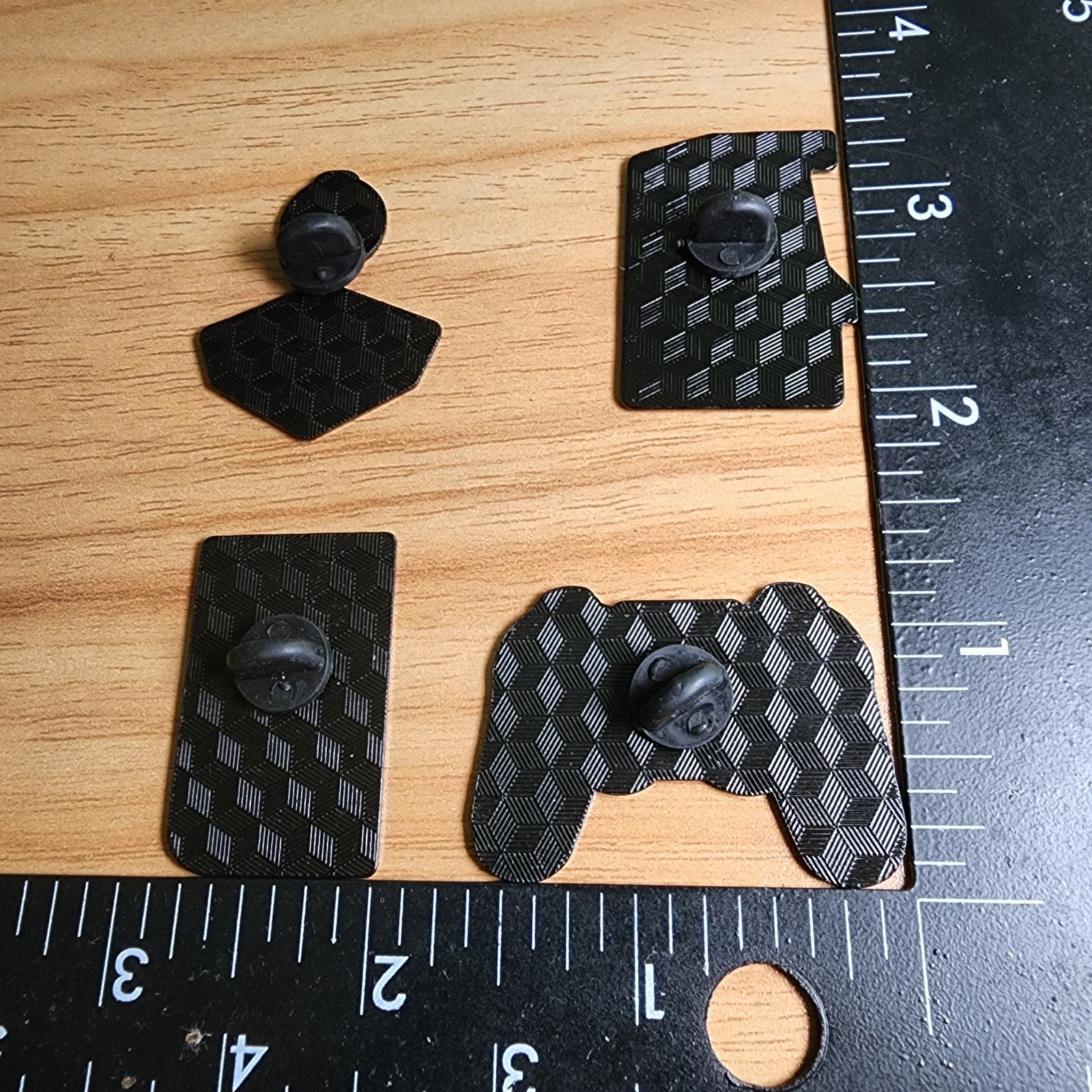 Game Console, Controllers Set of 4 Enamel Brooch Lapel Pin.