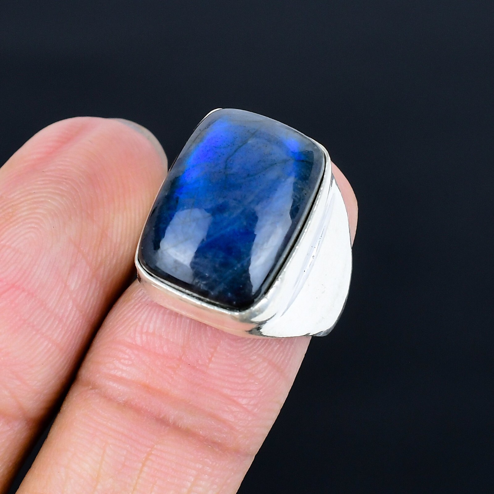 Labradorite Gemstone Ethnic Handmade Man’s Ring Jewelry Gift For Her LG-1124