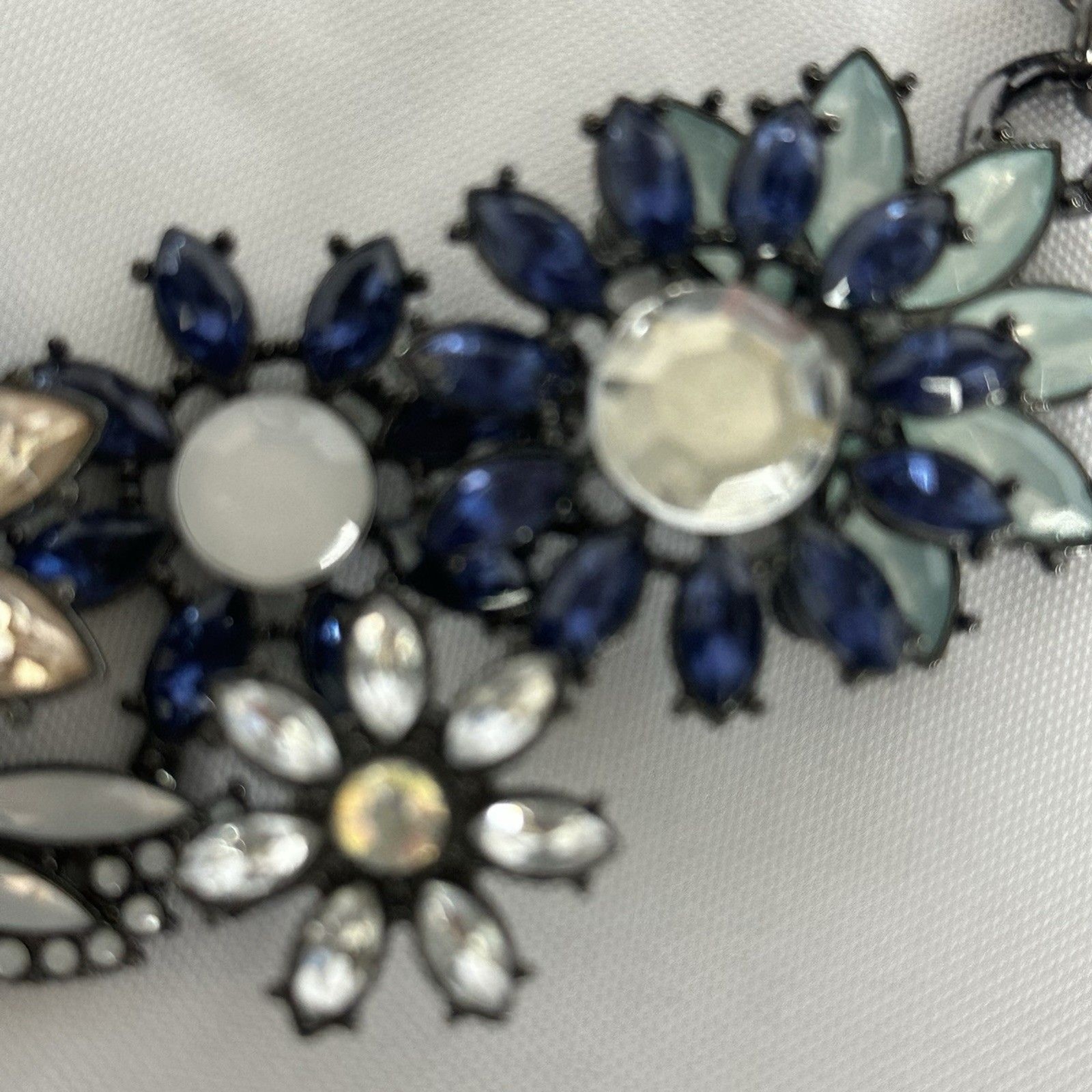 Joan Rivers Classic Collection Bouquet Garden Vintage Blue Statement Necklace