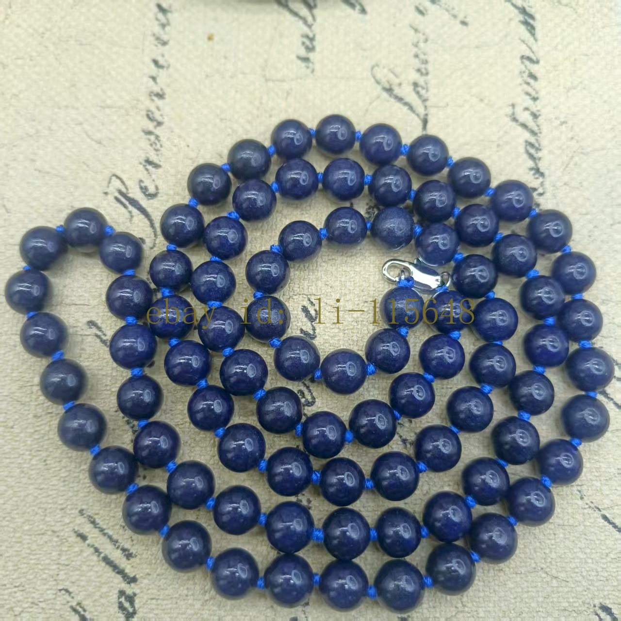 10mm Blue Lapis Lazuli Round Beads Necklace Bracelet 36/7.5″ Chakra Healing Gift